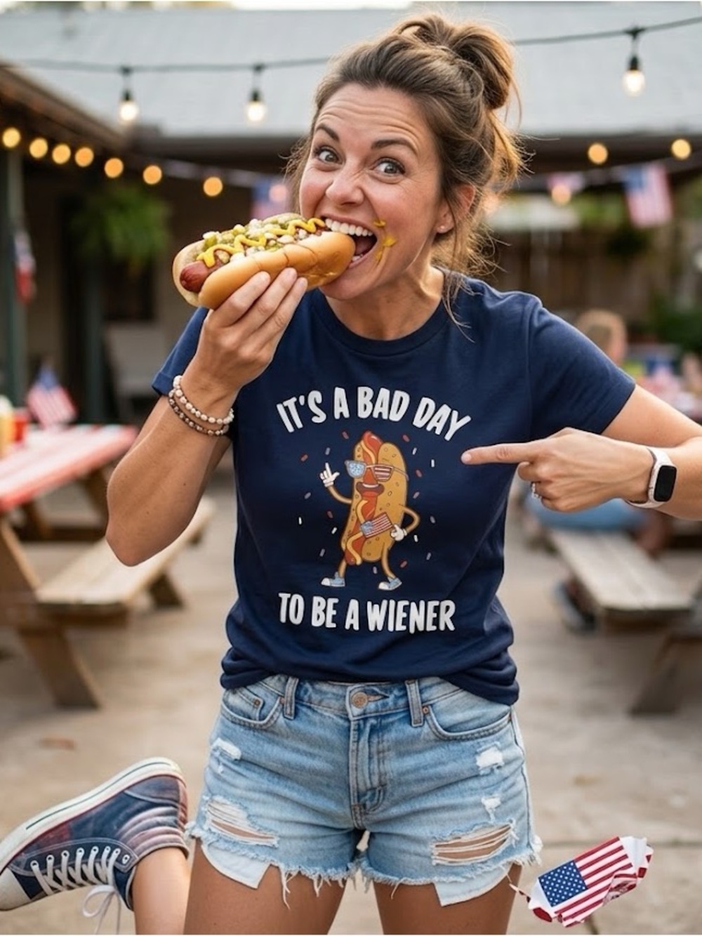 It’s a Bad Day to be a Wiener Unisex Graphic Tee 4th of July